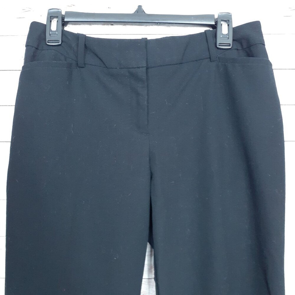 Liz Claiborne Audra Womens Dress Pants Size 4 Black Straight Leg 407 - Picture 2 of 6
